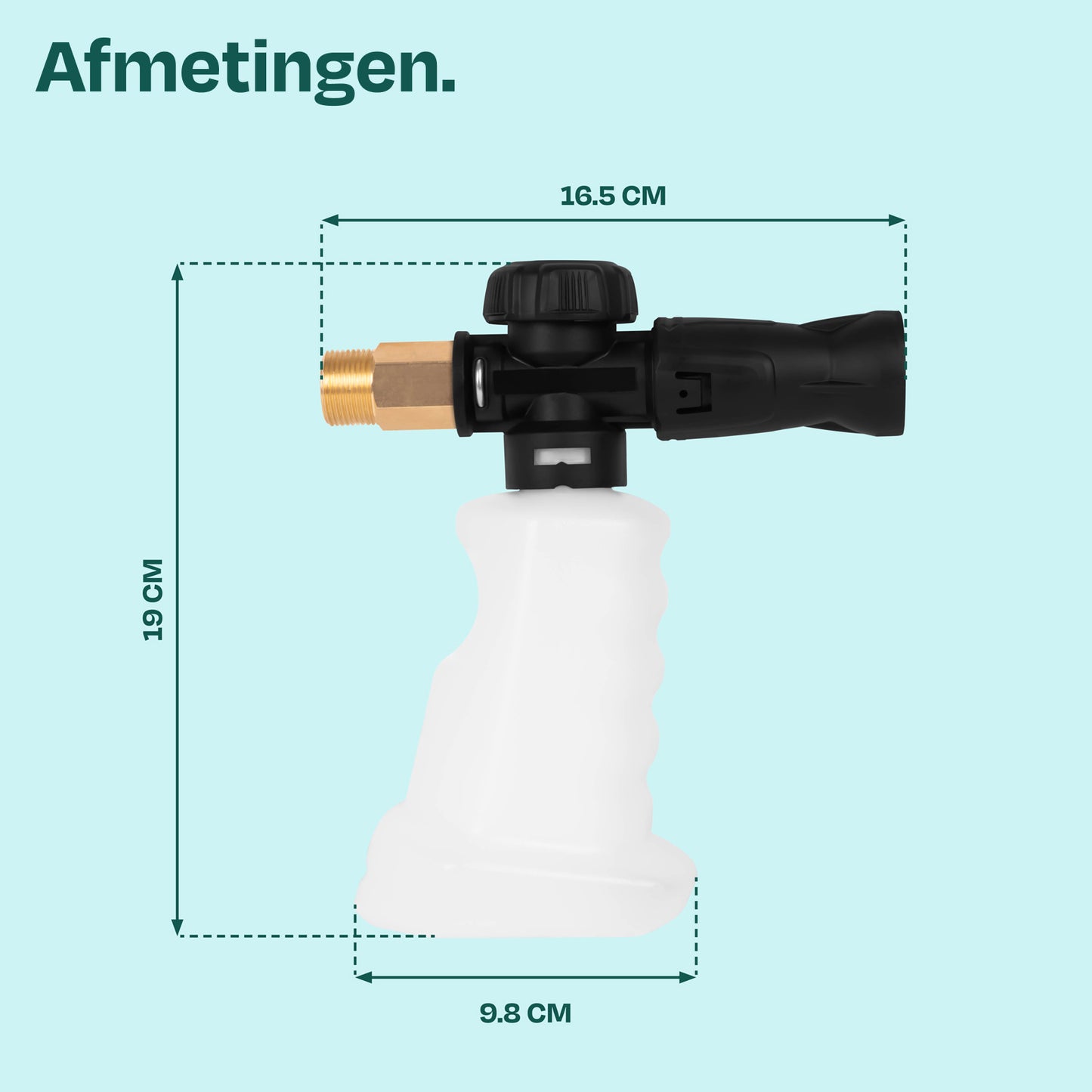 VONROC Schuimsproeier Schuimkanon 350 ml – voor Hogedrukreiniger V25-3 (PW515AC)