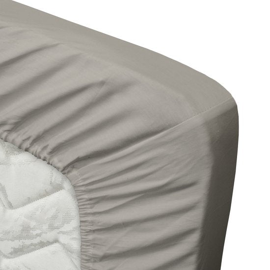 Ten Cate Hoeslaken - Hoeslaken Topper 160x200 - Hoeslaken 160x200 - Geschikt voor Topper Matras 160 x 200 - Katoensatijn - Topdekmatras 160x200 - Hoekhoogte 10 cm - Grijs