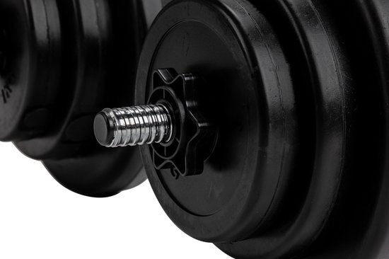 VirtuFit Verstelbare Dumbbellset - Halterset - Gewichten - 2 Vinyl Dumbbells van 14kg - 28 kg