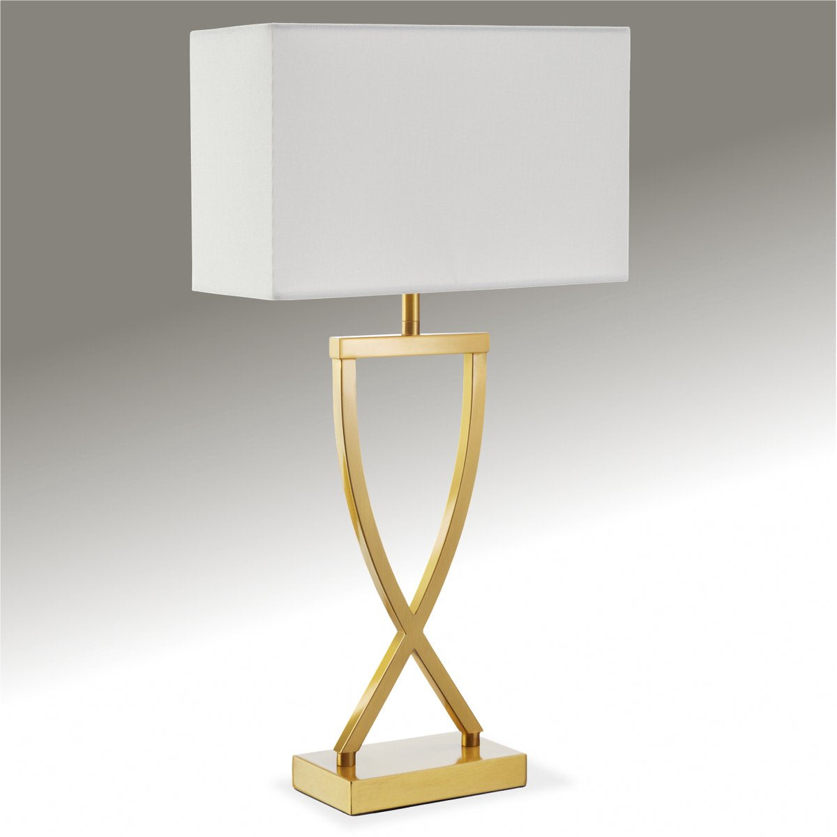 Tectake® Tafellamp Avina – 27 x 12 cm - Wit met Goud