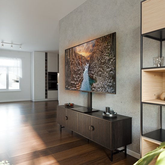 Auronic TV Standaard - TV Voet - Draaibaar - Verstelbaar - Geschikt Voor Curved Schermen - Tot 85 inch - Zwart