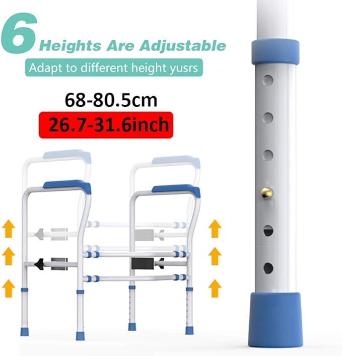 BODHIS Toiletbeugel – Verstelbaar & Antislip – max. 113 kg – 55,5 x 50,5 x 80,5 cm – Wit