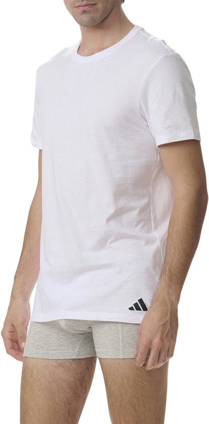 adidas Sportswear 3PK Crew Neck Shirt - Active Core Cotton - Onderbroek Mannen - 3x wit