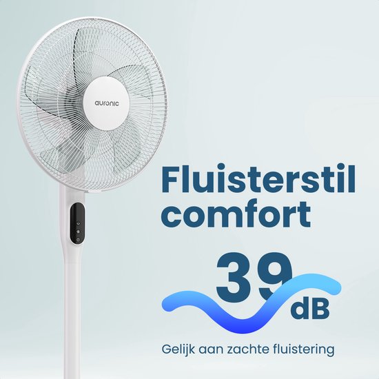 Auronic Statiefventilator - Staande Ventilator - Luchtkoeler - Vloer en tafelventilator - 3-in-1 - 12 Snelheden - Stille Ventilator - Fan - Met Afstandsbediening - Wit