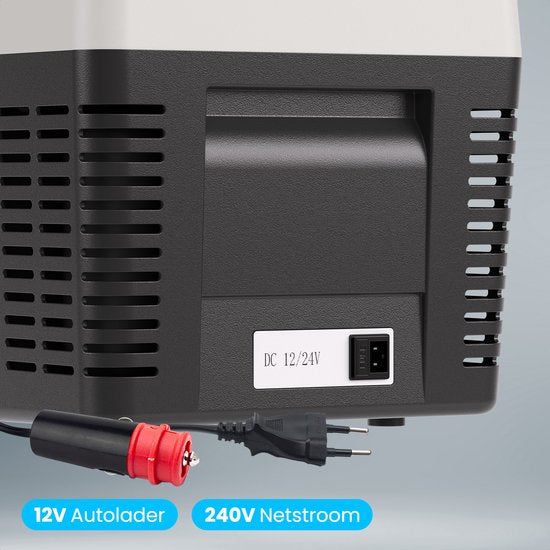 Auronic Elektrische Koelbox - Frigobox - Compressor - 12V 230 Volt - Auto - 20L - Zwart/Grijs
