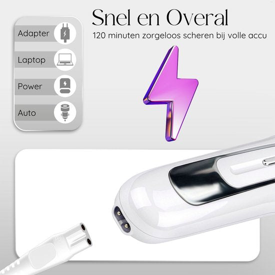 Sansbeauté® 7 in 1 Ladyshave voor Vrouwen - Gezicht - Oksels - Benen - Epilator - Trimmer voor Vrouwen & Dames - Bikinitrimmer Dames - Trimmer Vrouw Intiem - Scheerapparaat Vrouw