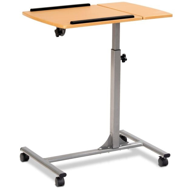 Coast Laptoptafel op wielen - Verstelbare Hoogte - 64 x 44 x 64-95 cm - Naturel
