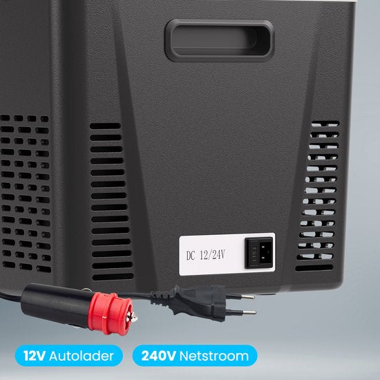 Auronic Elektrische Koelbox - Frigobox - Compressor - 12V 230 Volt - Auto - 30L - Zwart/Grijs