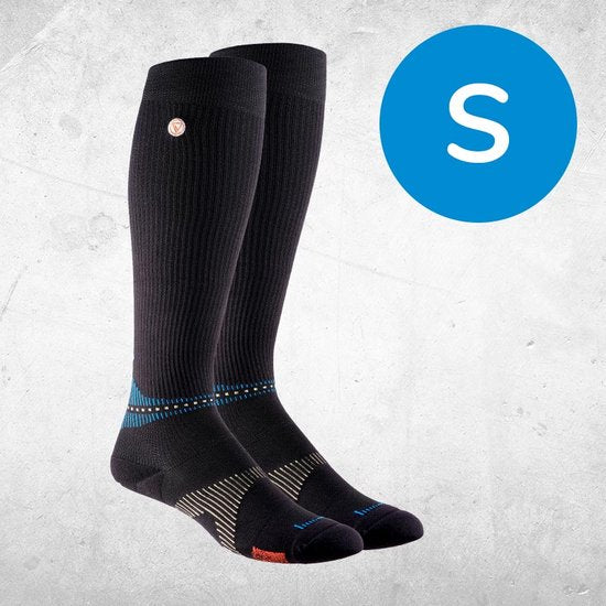 NeuroSocks Knee High zwart S (35-38) - Sokken - welzijn - Tijdens het werk, het sporten en de vrije tijd - Neuro Tech Patroon "VOXX HPT Pattern"