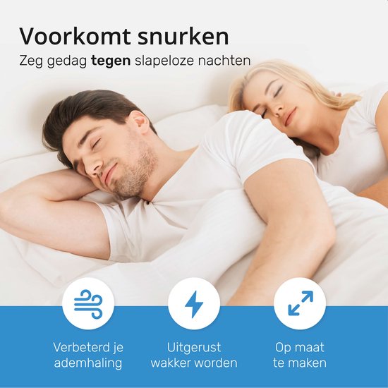 Airmaster Anti Snurk Beugel - Verstelbaar - Nachtrust Producten - Neusspreider - Gebitsbeschermer - Knars - Bitje - Transparant BPA vrij