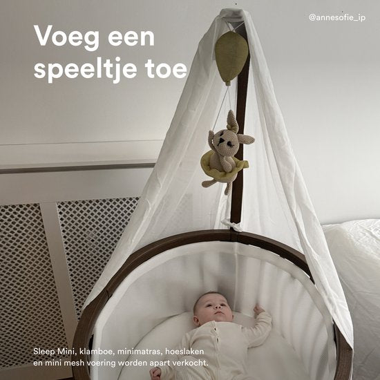 Stokke Sleepi Drape Rod V3, Warm Brown - Gemaakt van massief beukenhout - Compatibel met Stokke Sleepi Bed & Mini