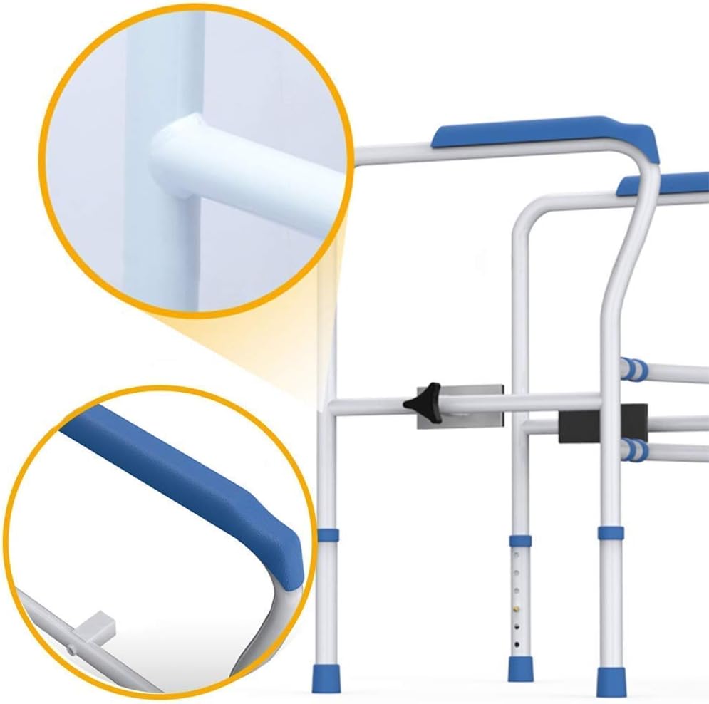 BODHIS Toiletbeugel – Verstelbaar & Antislip – max. 113 kg – 55,5 x 50,5 x 80,5 cm – Wit
