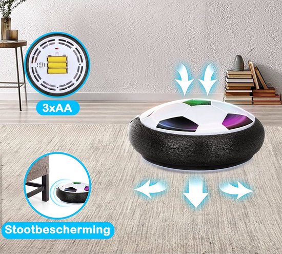Tech Essentials® Hover Bal - Led Verlichting - 18 cm | Smart Ball Soccer Bot - Zwevende Air Voetbal - Spel - Zacht - Voor Binnen - Kinderen
