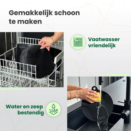 MoreCore Inductie Beschermer - Hittebestendig tot 280 ºC - Inductie Matjes Rond - Panbeschermers - Onderzetters Pannen - Afdekplaat voor Kookplaat - Inductie Mat - Inductiebeschermer - Inductie Afdekplaat - 2x22 + 2x24 cm