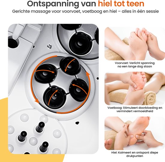 Goliving Automatische Voetenbad - Incl. 3x Badzout - Voetmassage Apparaat - Inklapbaar Voetbad Met Massage - Verwarming tot 48°C- Afstandsbediening - Wit