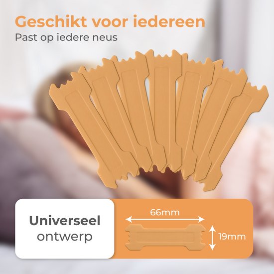 Nuvance Neusstrips 100 Stuks - Neuspleisters - Bruin - Anti Snurk Pleisters - Neusspreider - Snurken - Betere Ademhaling