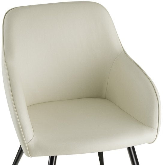 tectake® - Stoel Marilyn stof creme /zwart