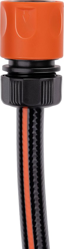 BLACK+DECKER Tuinslangkoppelingen Set van 4 - Tuinslangkoppelingen/ 2x Waterstop/ Tussenstuk - Zwart/ Oranje