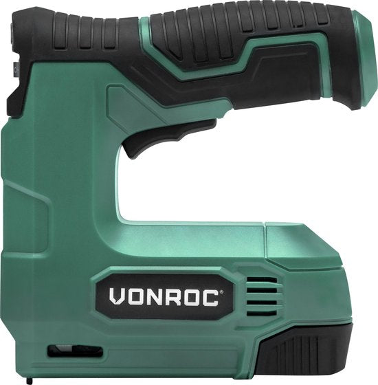 VONROC Accu tacker 4V – Complete set incl. 900 nieten en 300 spijkers