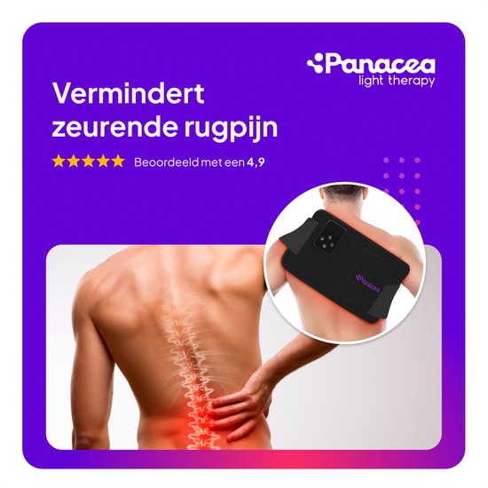 TheraFlex Infraroodlamp Infrarood Riem Rugband Rood Licht Therapie - Spieren & Gewrichten - Onder Rugpijn