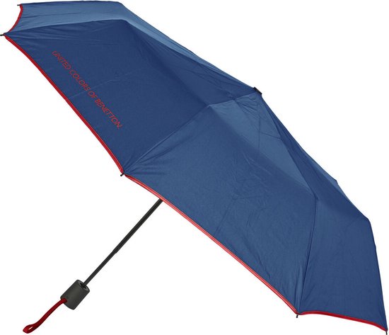 United Colors of Benetton Paraplu Mini AC - Opvouwbaar - Ø 95 cm - Blauw