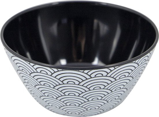 Bo-Camp - Servies - Mix & Match - 16 Stuks - Zwart/Wit
