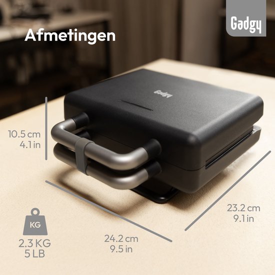 Gadgy Premium Tosti Apparaat voor 2 Tosti's – Zwart - 3-in-1 Grill, Tosti- & Wafelmaker - Verwisselbare Platen - 600W - Extra Krachtig - 2x Brusselse Wafel - Croque Monsieur