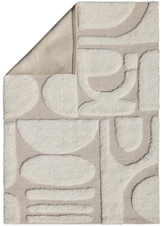 by fonQ Glyph Vloerkleed - Naturel - Rechthoekig - 160 x 230 cm