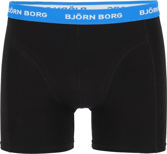 Björn Borg - Heren Onderbroeken 3-Pack Boxers Contrast Solids - Zwart - Maat XXL