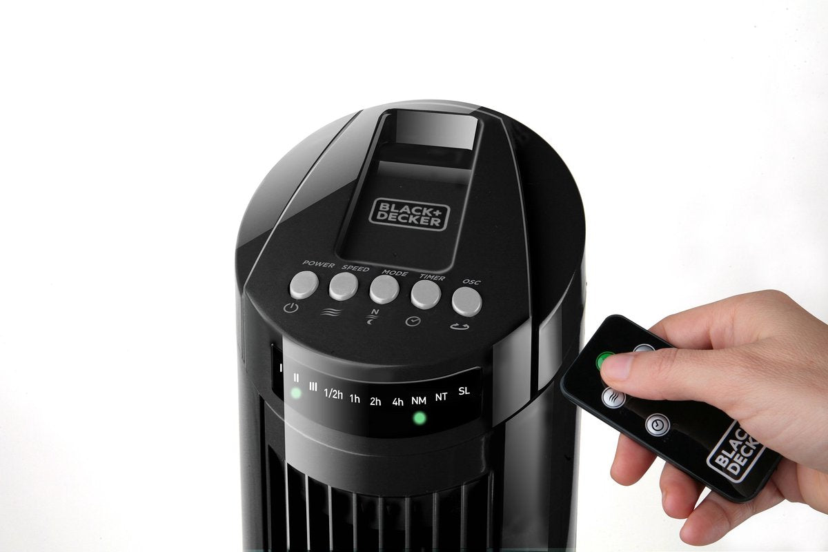 BLACK+DECKER Torenventilator BXEFT45E - Zwart - Ø 26 cm - 45 Watt - Timerfunctie