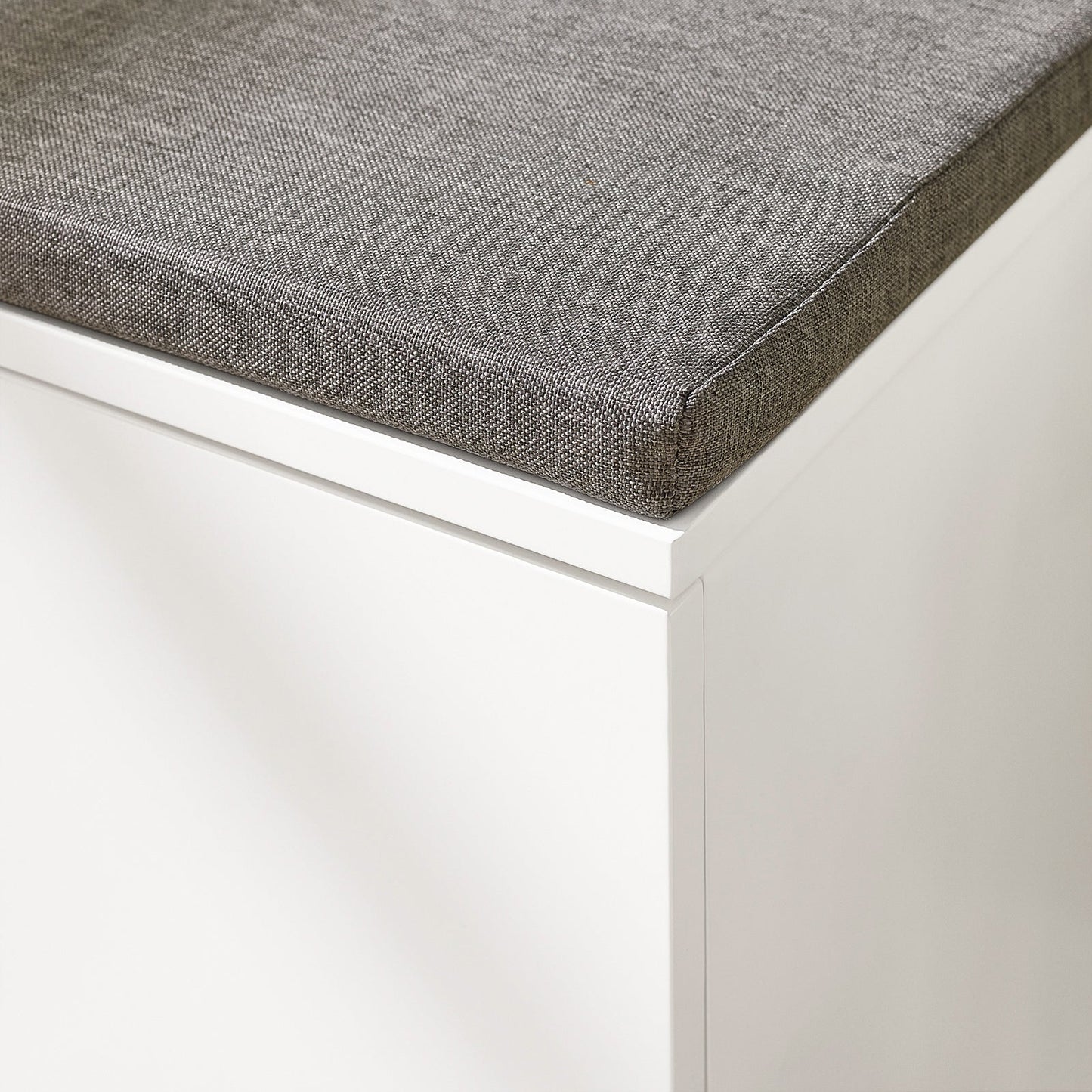 SoBuy Schoenenbank FSR117-W - 2 Deuren - Gevoerde Zitting - 90 x 34 x 46 cm - Wit
