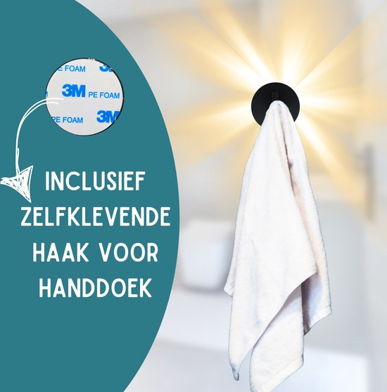 WC Rolhouder Inclusief Handdoekhaak - Toiletrolhouder - WC Papier Houder - WC Rol Houder RVS - Mat Zwart - Inclusief Montageset - Coopley