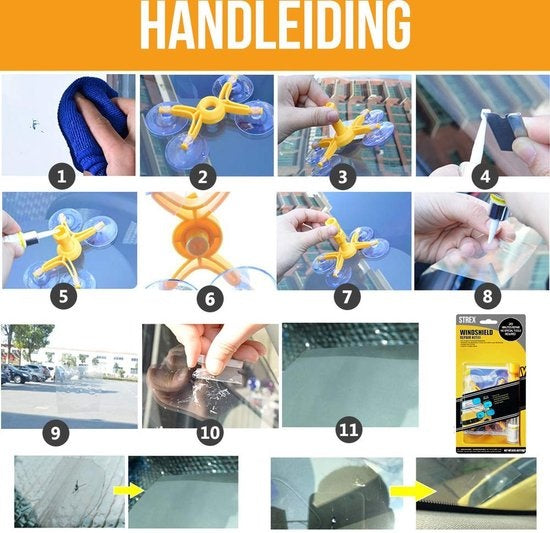 Autoruit reparatie set | Zelf Je Autoruit Repareren | Barst In Ruit Maken | Sterretje In Ruit Repareren | Auto Vooruit