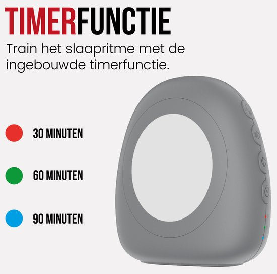 White Noise Machine - Slaaphulpen - Witte Ruis - Baby Slaap Hulp - Druppel - Grijs