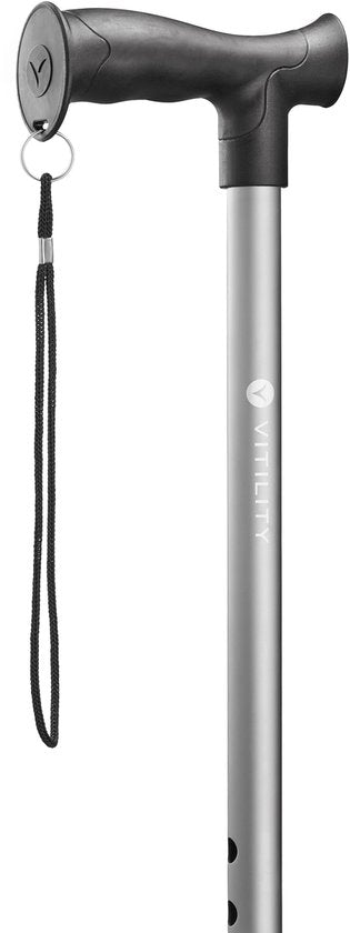 VITILITY Wandelstok - Antraciet - Verstelbaar - Ergonomisch - Wandelstokken
