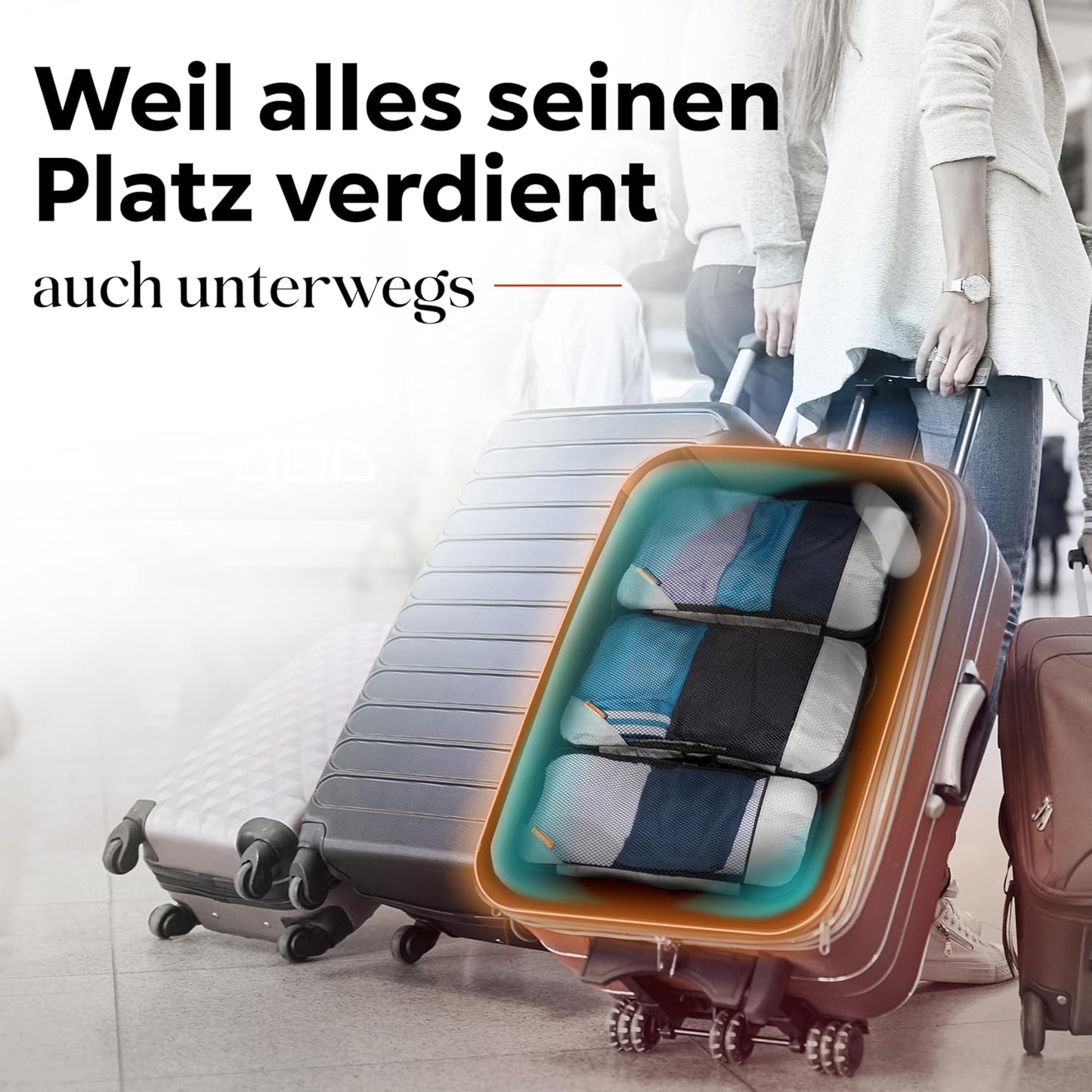 loonara Travel Reisorganizer Set - Zwart - 3 Onderdelen