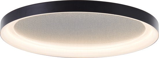 Brilliant Quito - Plafondlamp - LED 30W - 42cm - Zwart Design - Glittereffect - 3-step dim