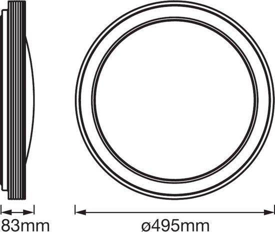 LEDVANCE Armatuur: voor plafond, SMART+ instelbaar wit / 32 W, 22-…24- V, stralingshoek: 11-, instelbaar wit, 3-65- K, body materiaal: polymethylmethacrylaat (PMMA), IP2-