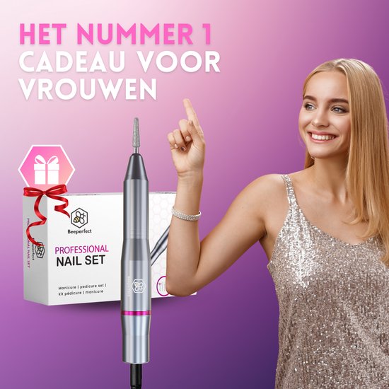 Beeperfect® Elektrische Nagelvijl - Nagelfrees - Manicure en Pedicure set - 11 Bitjes en 60 Schuurrolletjes