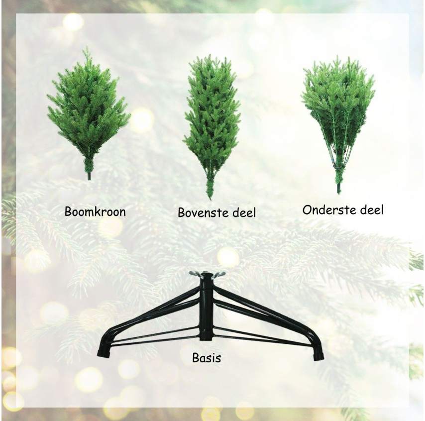 Coast Kunstkerstboom Groen – 180 cm – 1462 PE/PVC Takpunten met Metalen Kruisstandaard