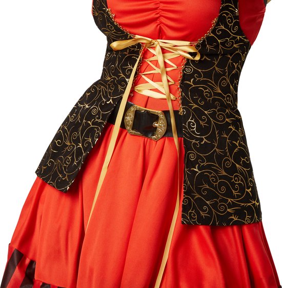 Dressforfun Vrouwenkostuum sexy zeeroversbruid XXL - verkleedkleding kostuum halloween verkleden feestkleding carnavalskleding carnaval feestkledij partykleding - 301783