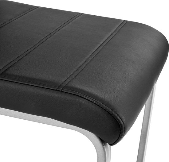 tectake® - set van 2 eetkamerstoelen Bettina zwart - 402549