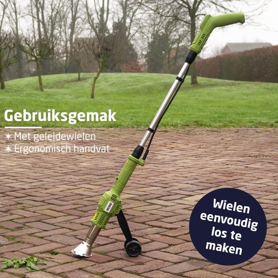 BREND BR-2229 Elektrische Onkruidbrander met Wielen – Onkruidbestrijder met Hitte tot 650 °C – Met Opzetstuk voor BBQ – Milieuvriendelijk – Groen