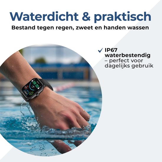 Denver Smartwatch - Android iOS - Volledige Belfunctie - Amoled Display - Sporthorloge - Hartslagmeter - Saturatiemeter - Slaapmonitor - SWC187B