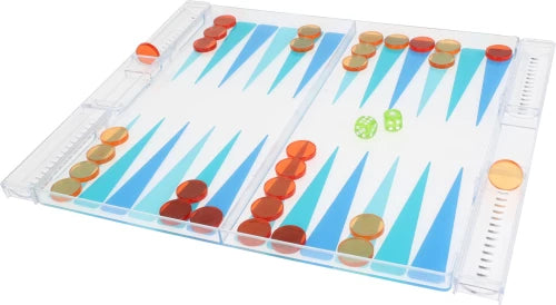 Backgammonspel Rood en blauw