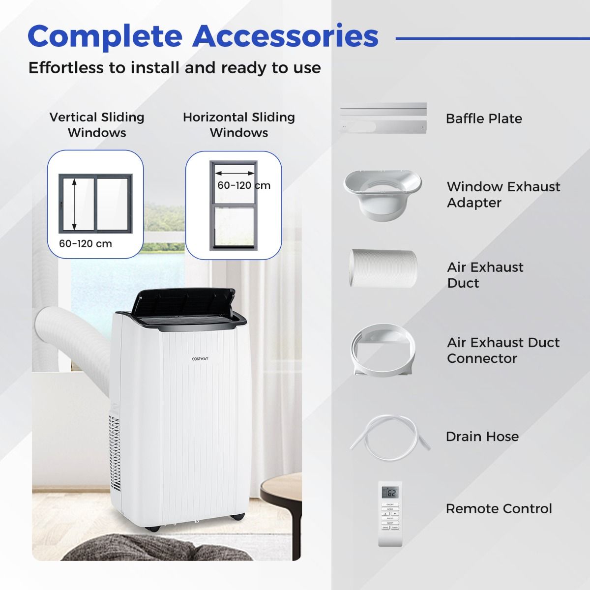 Coast Airconditioning 4-in-1 - 12000 BTU - 41 x 31 x 71 cm - Wit