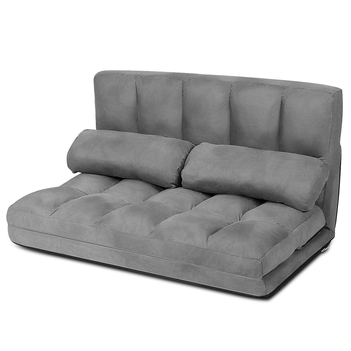 Coast Vloerbank - Verstelbaar - 2 Kussens - 180 x 113 x 60,5 cm - Grijs