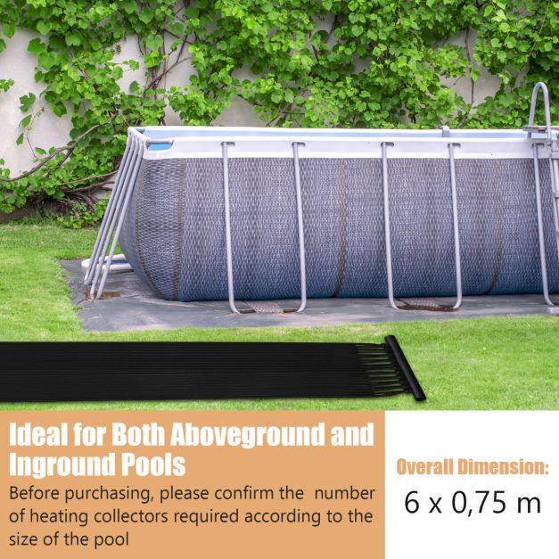 Coast Zwembadverwarming – Zonnecollectorpanelen – Geschikt voor 21.500 L Zwembaden – 500 x 75 cm