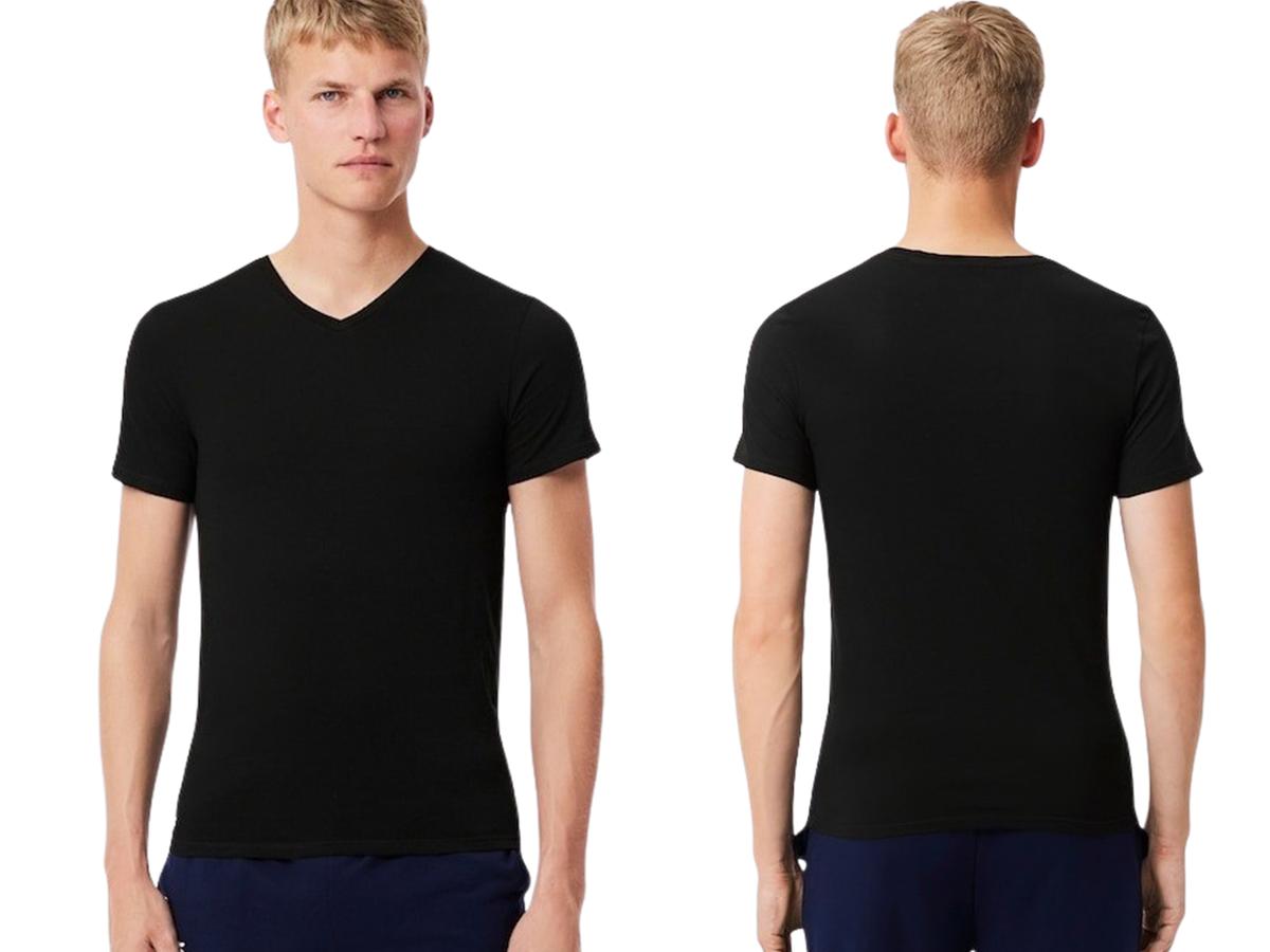 Lacoste Basic T-Shirt - 3-Pack - maat XXL - White/Silver Chine-Black
