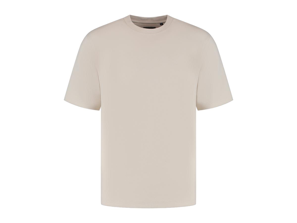 Boston Brothers Heavy Piqué T-shirt - Stretch - maat L - Off White